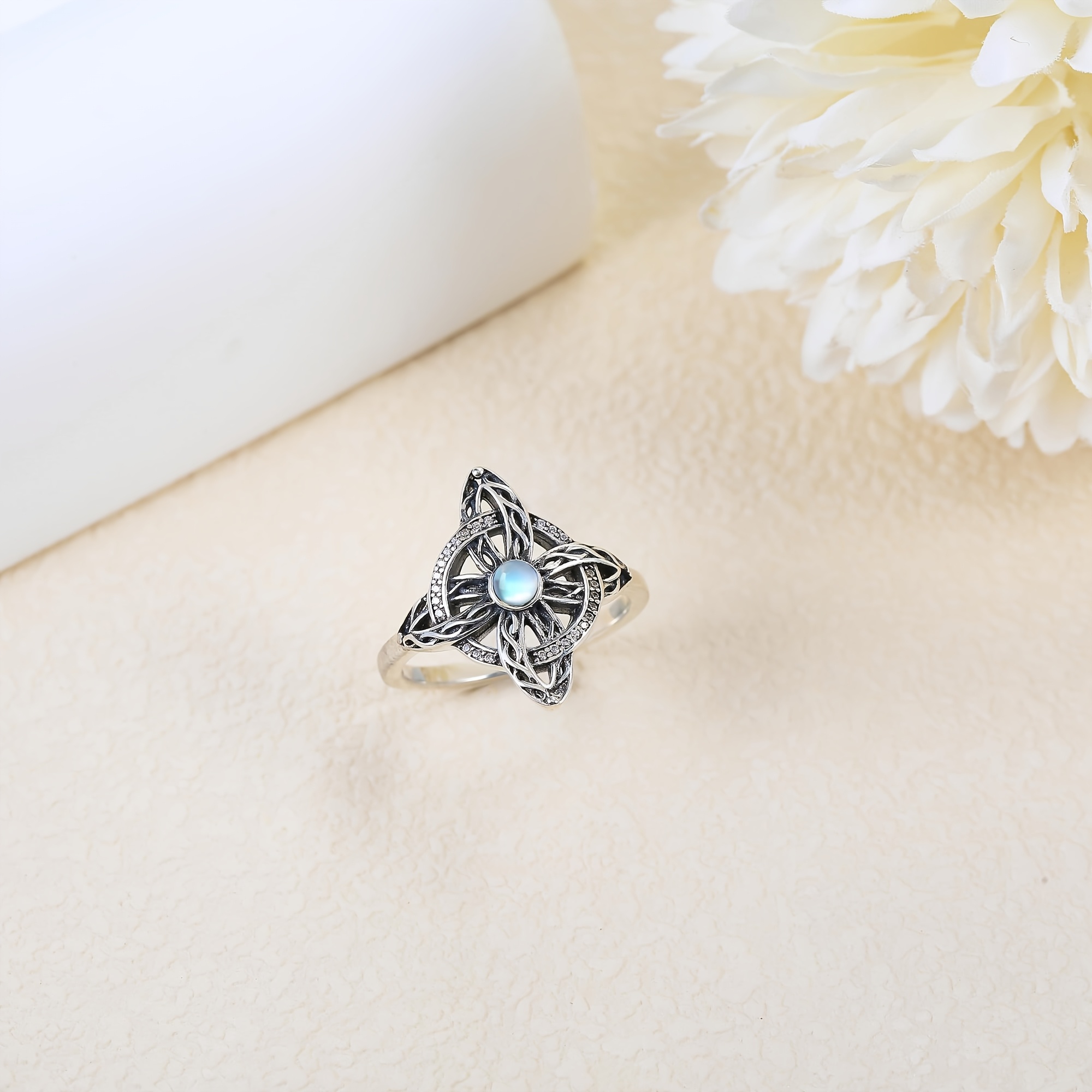 Witches Knot Ring Sterling Silver Celtic Ring Irish Witches Knot